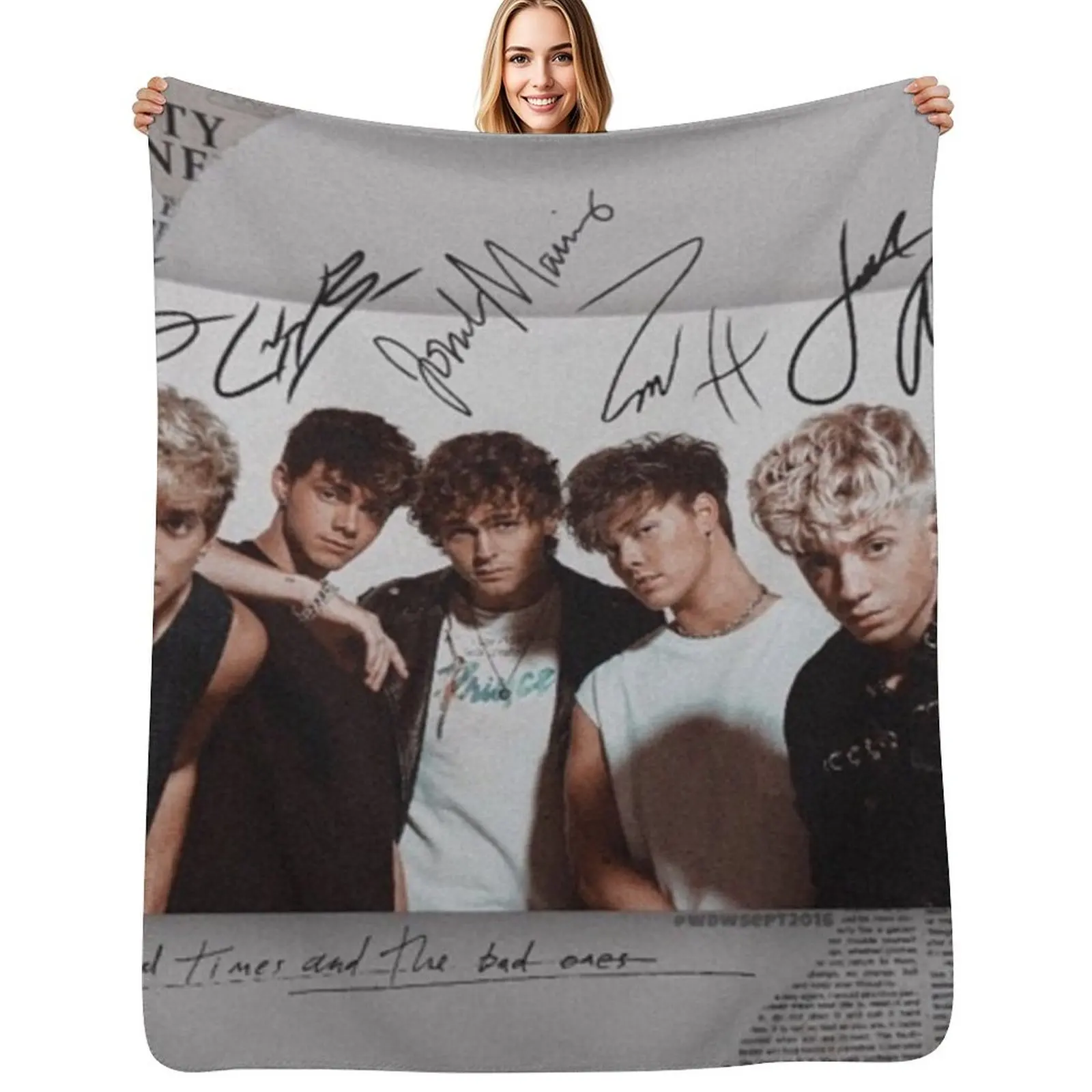 

Why Don't We 3 Throw Blanket Stylish Decor Blanket Gift for Friends Roommate