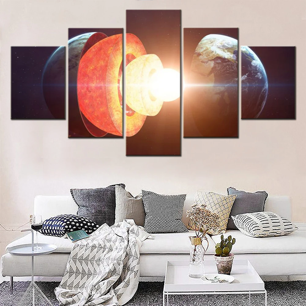 

5 Pieces Movie Poster Wall Art Canvas Dark Black Widow Wallpaper Painting Home Decor Living Room Bedroom Mural Artwork Picture