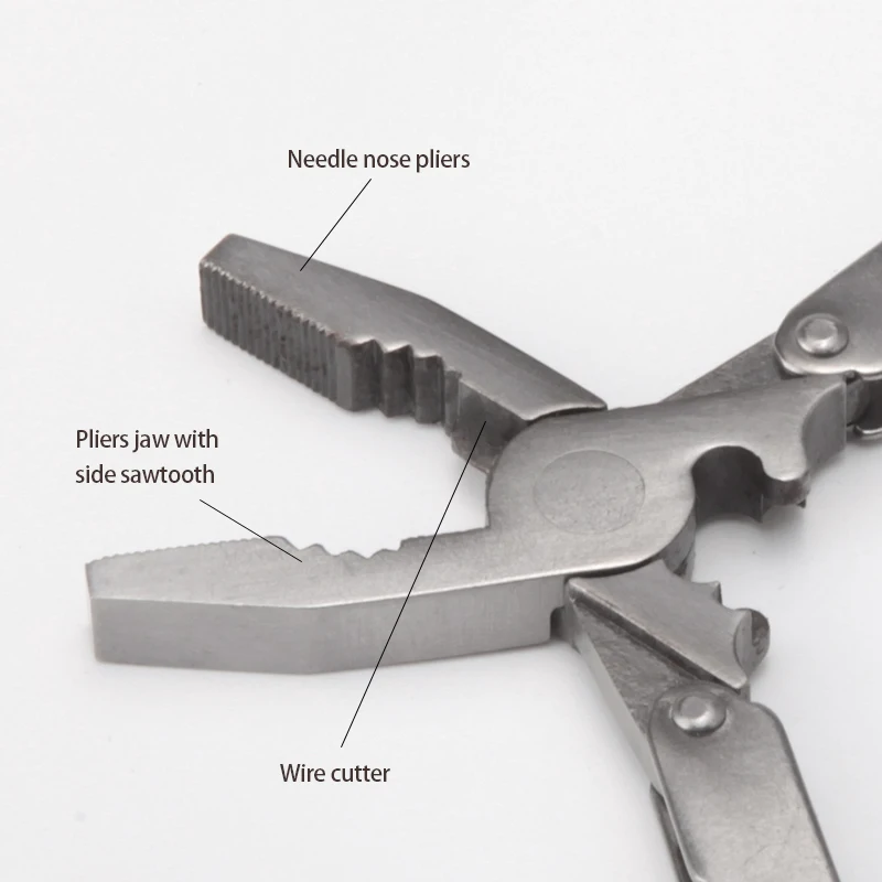 Multitool with Safety Locking,Professional Stainless Steel Multi Tool Pliers Pocket Tool,Replaceable Wire Cutters and Spring Act