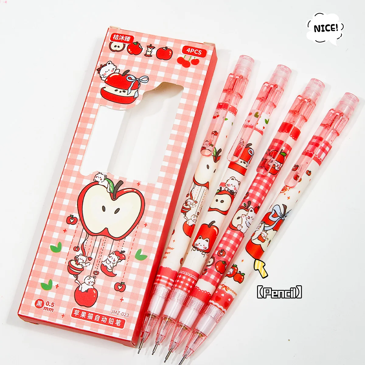 4 قطع أقلام رصاص ميكانيكية أوتوماتيكية مع ممحاة، أقلام رصاص قابلة للمسح 0.5 مم غير قابلة للكسر، مستلزمات مدرسية، هدايا العودة إلى المدرسة