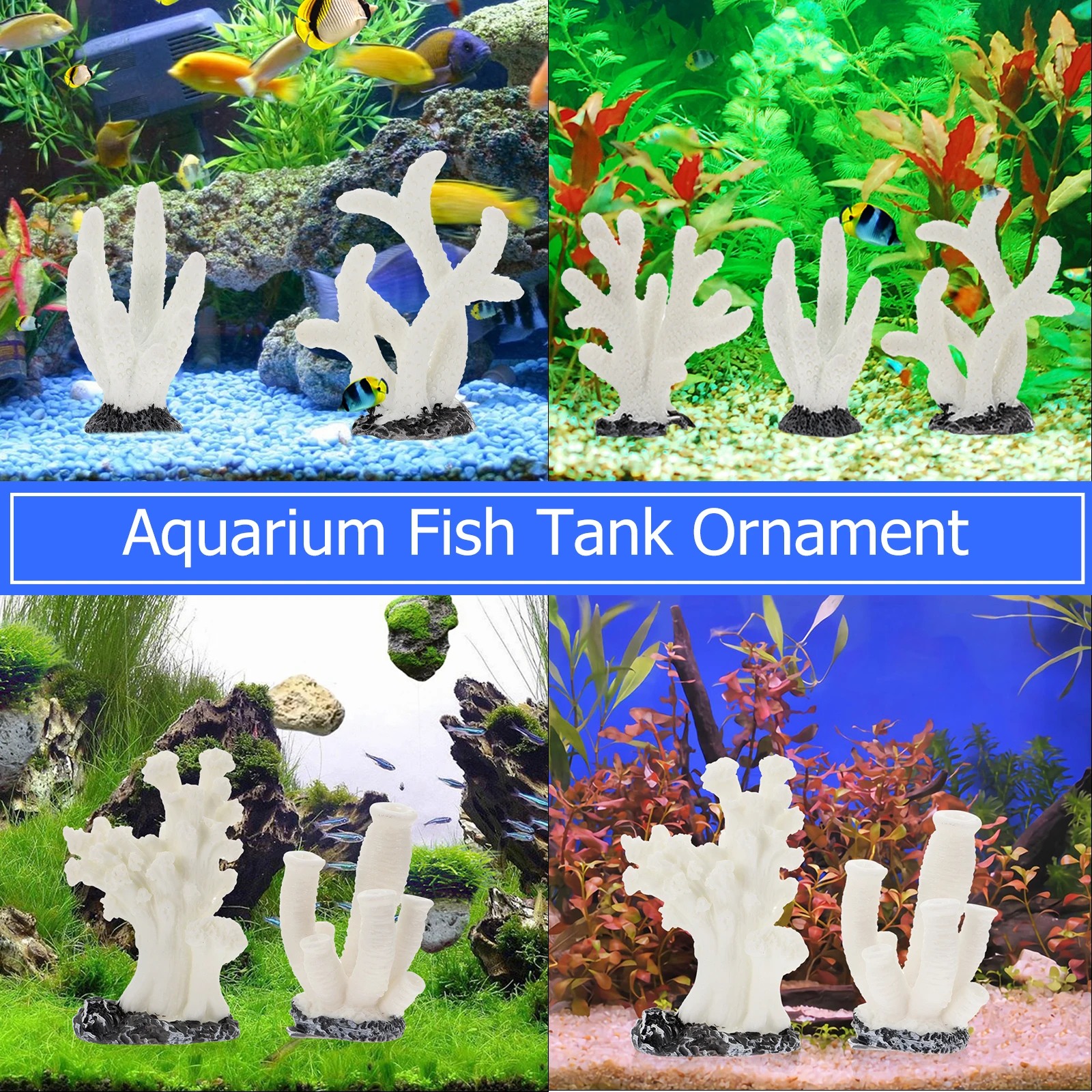 

5Pcs Simulated Coral Aquarium Ornament Durable Stable Fish Tank Landscape Decoration Artificial Coral Supplies