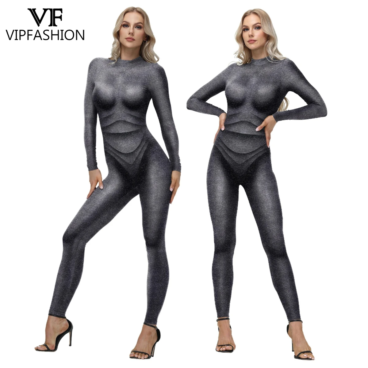 

VIP FASHION Star Trekking Cosplay Costume Seven of Nine Halloween Cosplay Bodysuit Sexy Party Jumpsuits Festival Zentai Catsuit