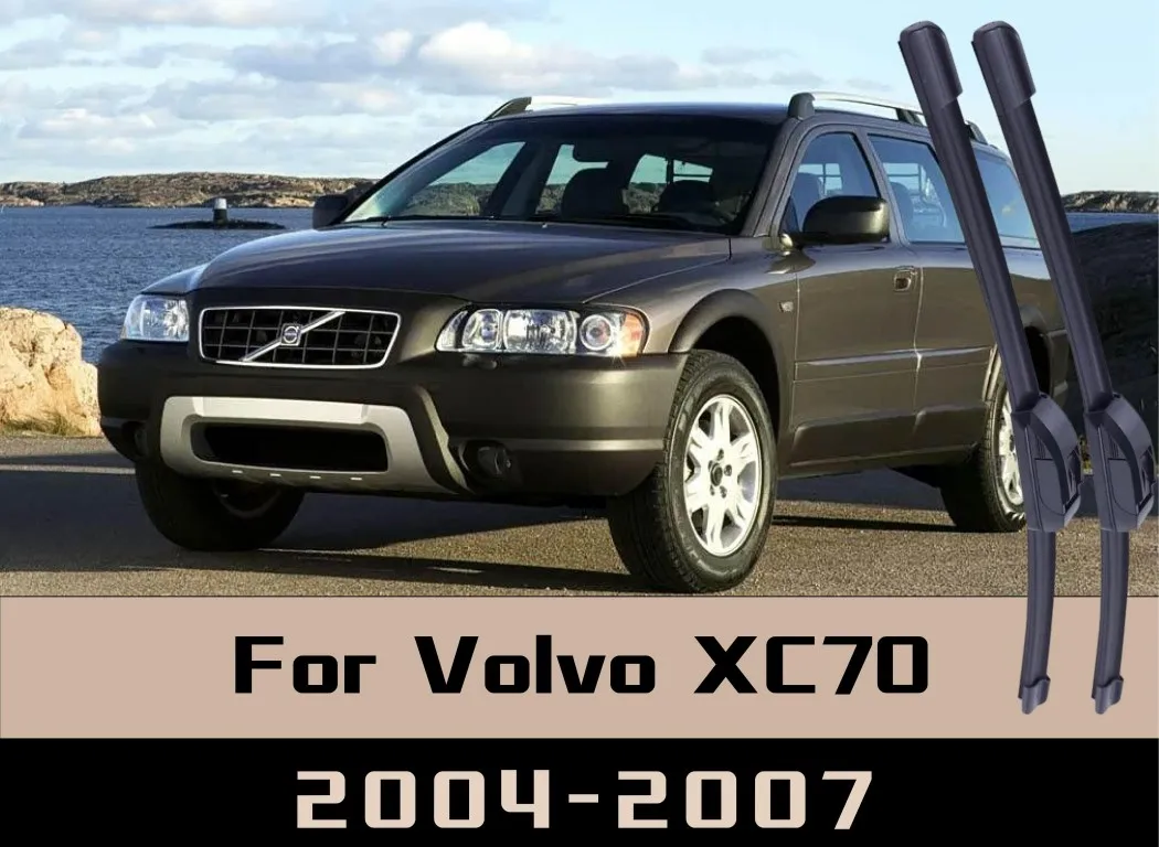 

2 шт. для Volvo XC70 2004-2007, щетки переднего стеклоочистителя, щетки для лобового стекла, оконные щетки, бескостные передние дворники