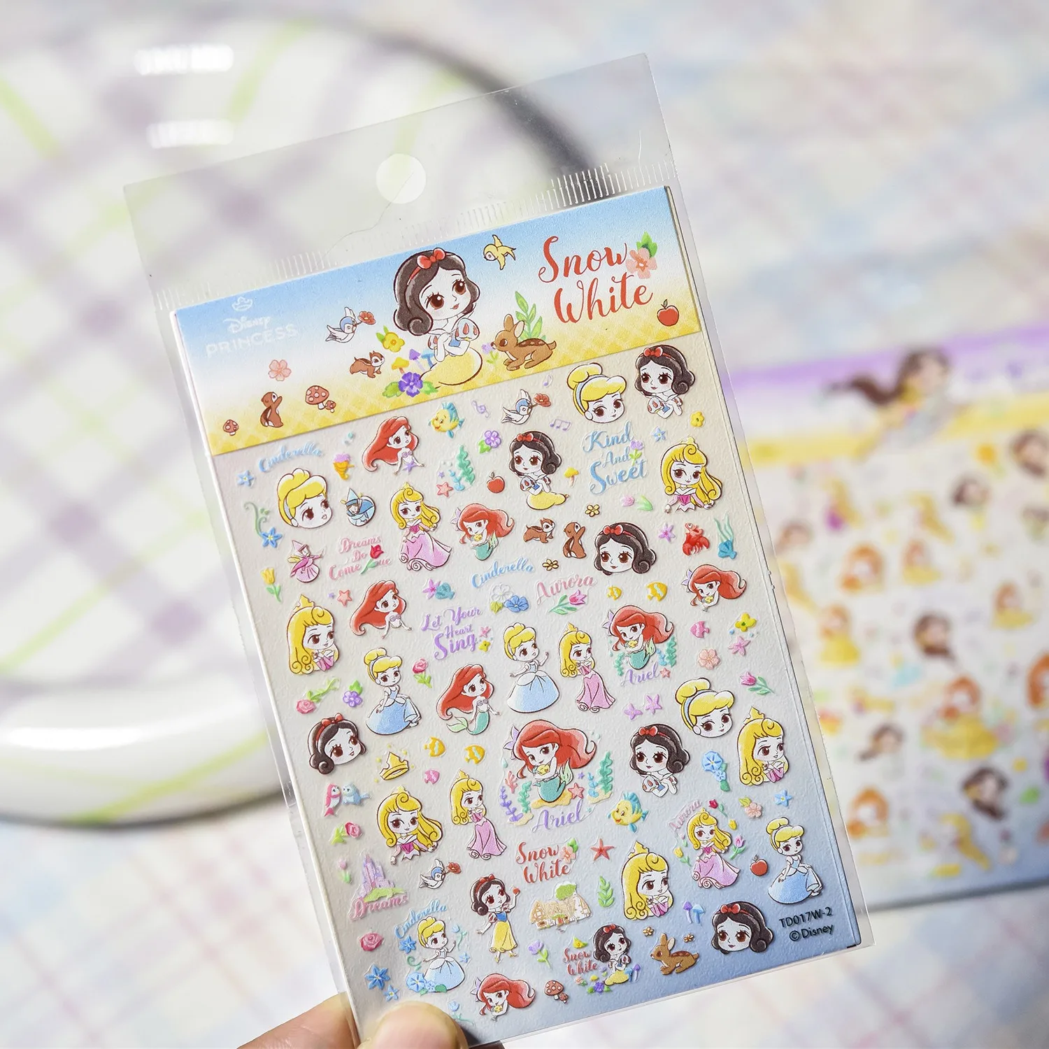 1 STKS 5D Zeemeermin Prinses Sneeuwwitje Animatie Reliëf Stickers Nail Art Accessoires Disney Cartoon Nail Art Decoratie Stickers