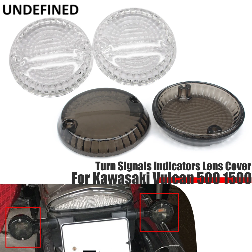 

Turn Signals Indicators Lens Cover For Yamaha Warrior 2001-2007 For Kawasaki Vulcan 500 1500 Motorcycle Smoke Clear Front Rear