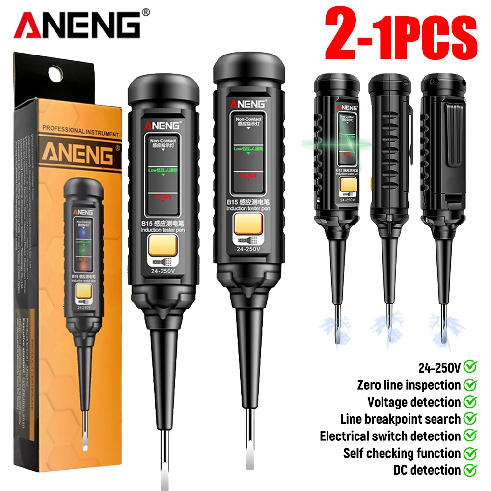 ANENG B15 Induction Teste Pen Highlight Color Light Professional AC Voltage Detection Electrician Screwdriver Testing Tools