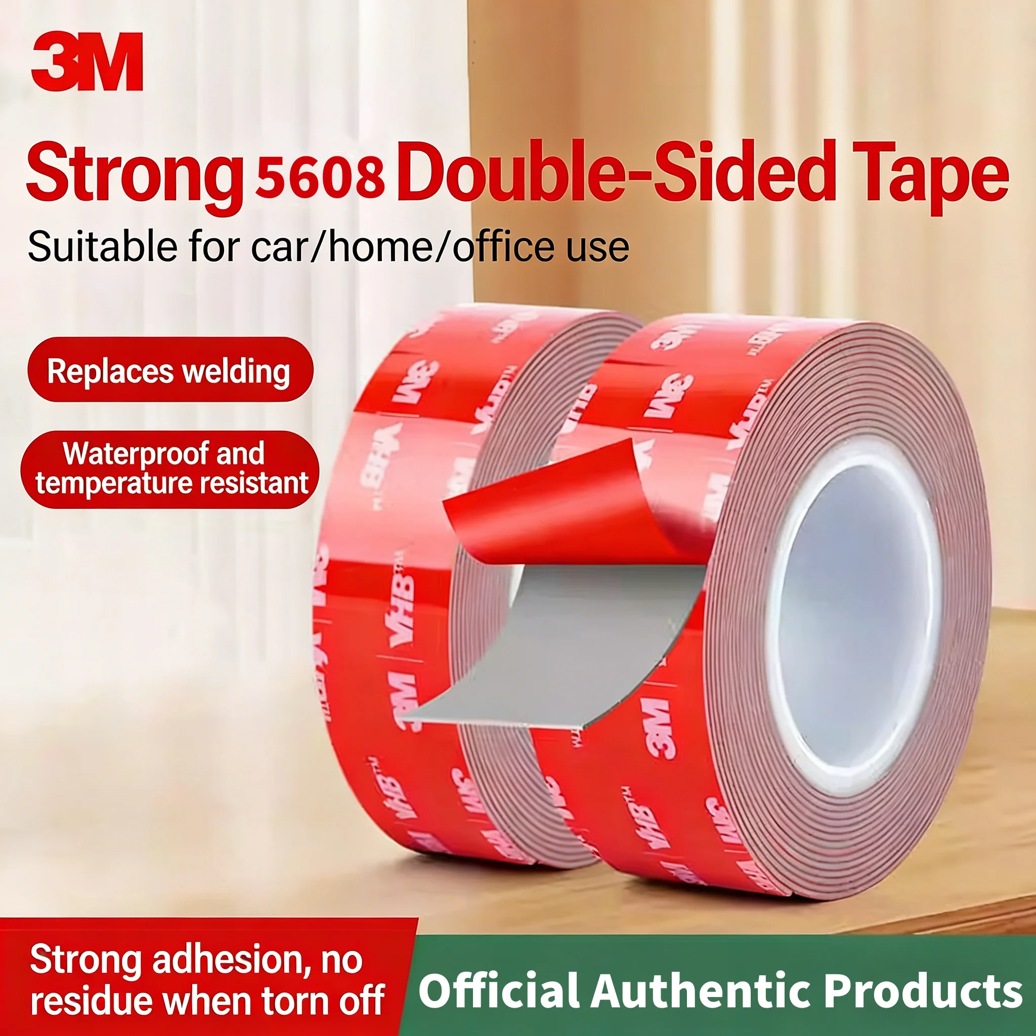 3M 5608 Strong Double Sided Tape 5-40mm VHB High Viscosity Adhesive Tape Waterproof No Trace Tape High Temperature For Car Home