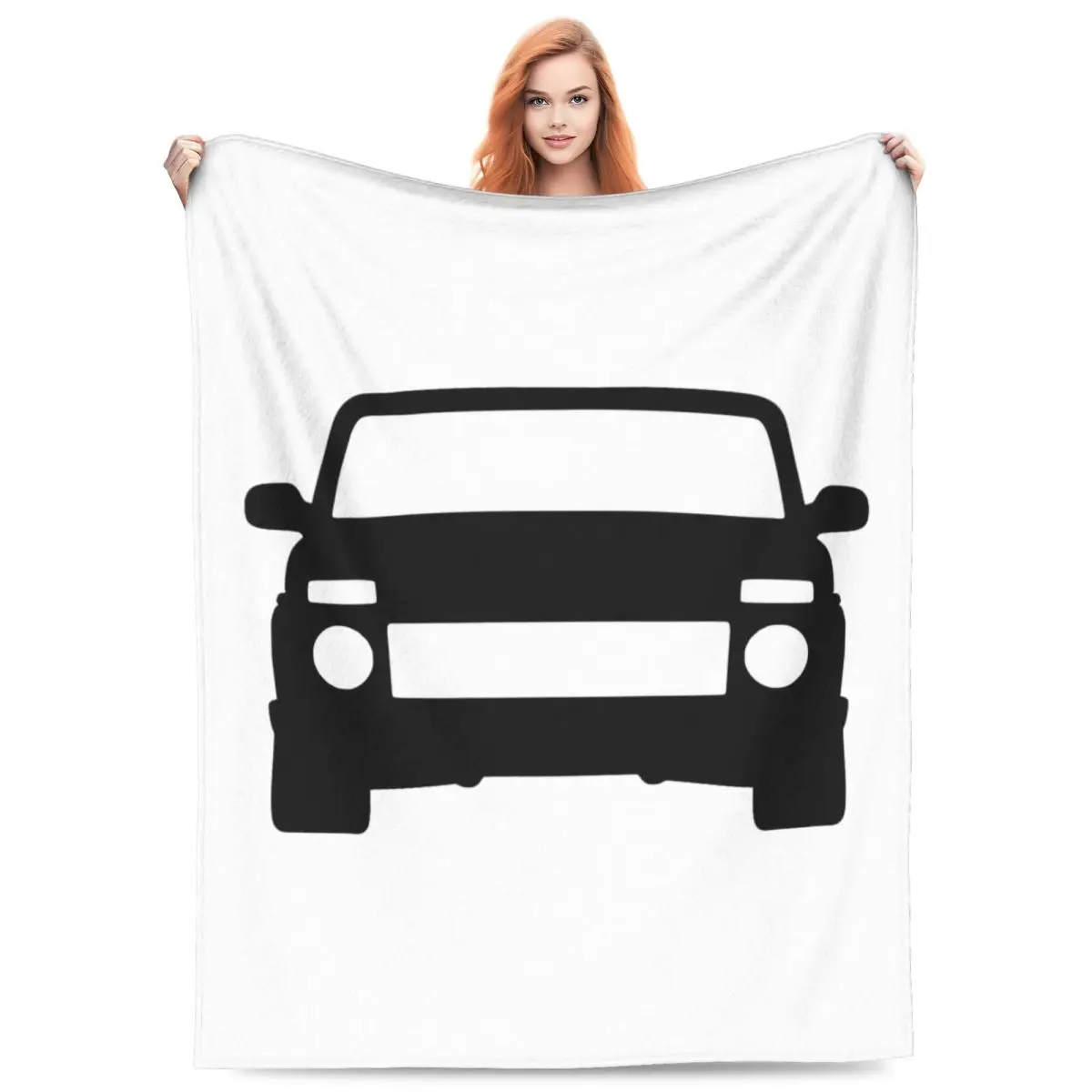 

Lada Niva Legend 4x4 Taiga Black Silhouette Blanket Flannel Sofa Throw Blankets for Home Bedroom Travel Throws Bedspread Quilt