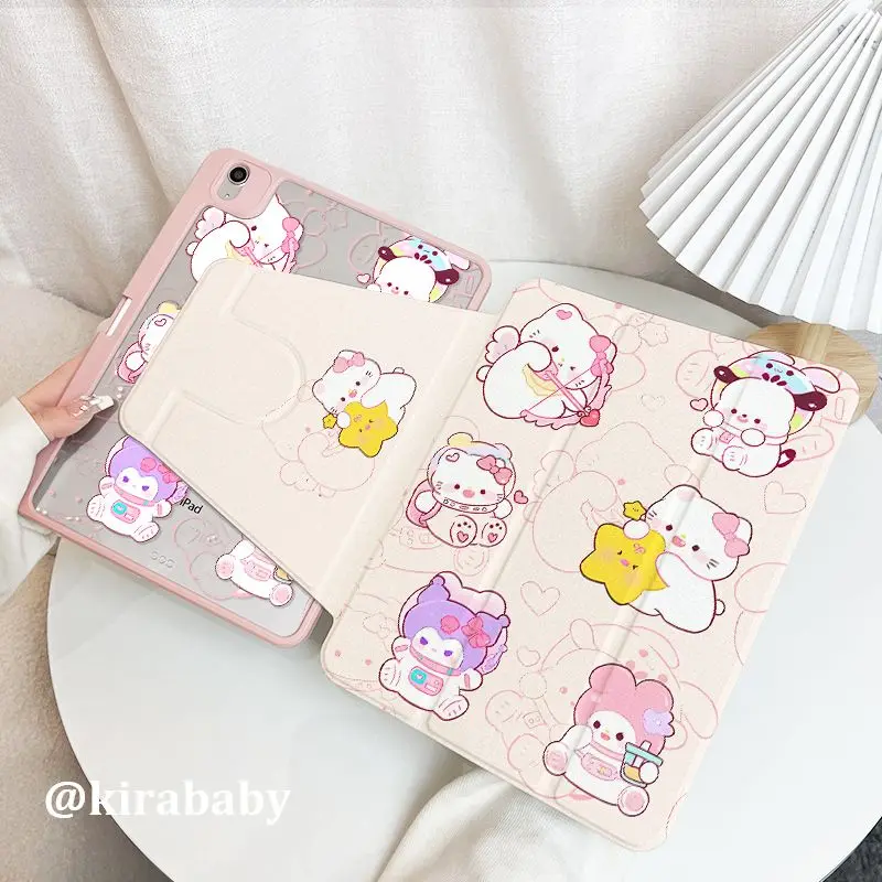 

Чехол для IPad Kawaii Sanrio, Hello Kitty для Air 6 13Inch 5 4 Mini 4 5 6 Pro 2022 11in 7th 8th 9th 10,2 10th 10,9