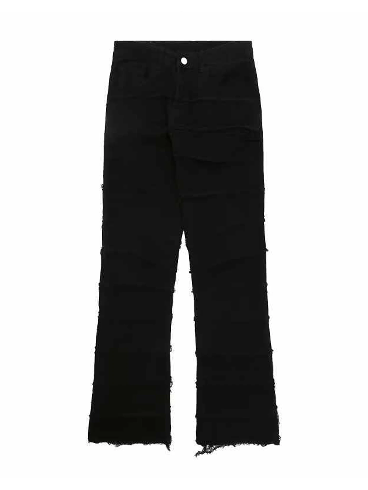 Jean évasé gothique noir Y2k pour femmes, Style japonais des années 2000, Streetwear, pantalon en Jean pour petit ami, Vintage, Harajuku, vêtements en Denim