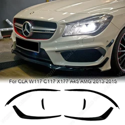 Front Bumper Lower Air Vent Canards For Mercedes Benz CLA Class W117 C117 CLA200 250 A45 AMG 2013-2015 Outlet Blade Cover Trim