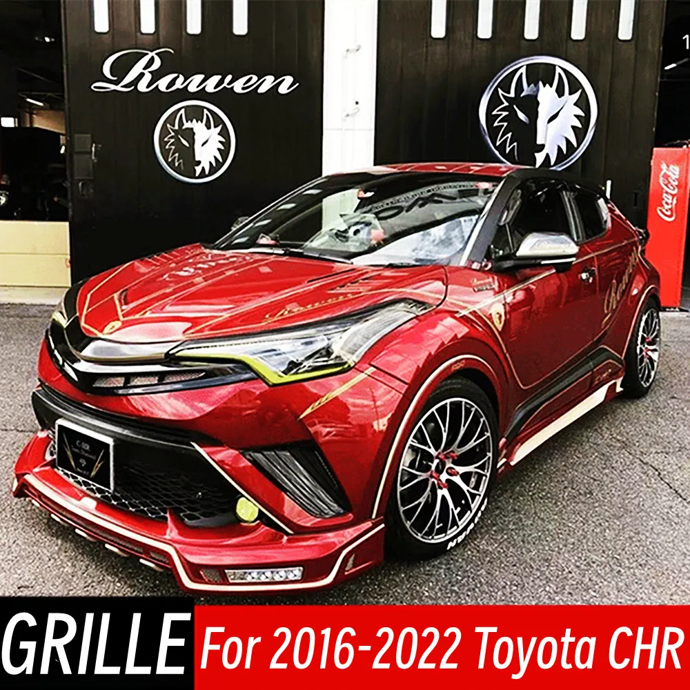 

For 2016-2022 Toyota CHR Front Bumper Lower Mesh Grill Grille Cover Trim ABS Plastic Racing Grille Car Exterior Accessories Part