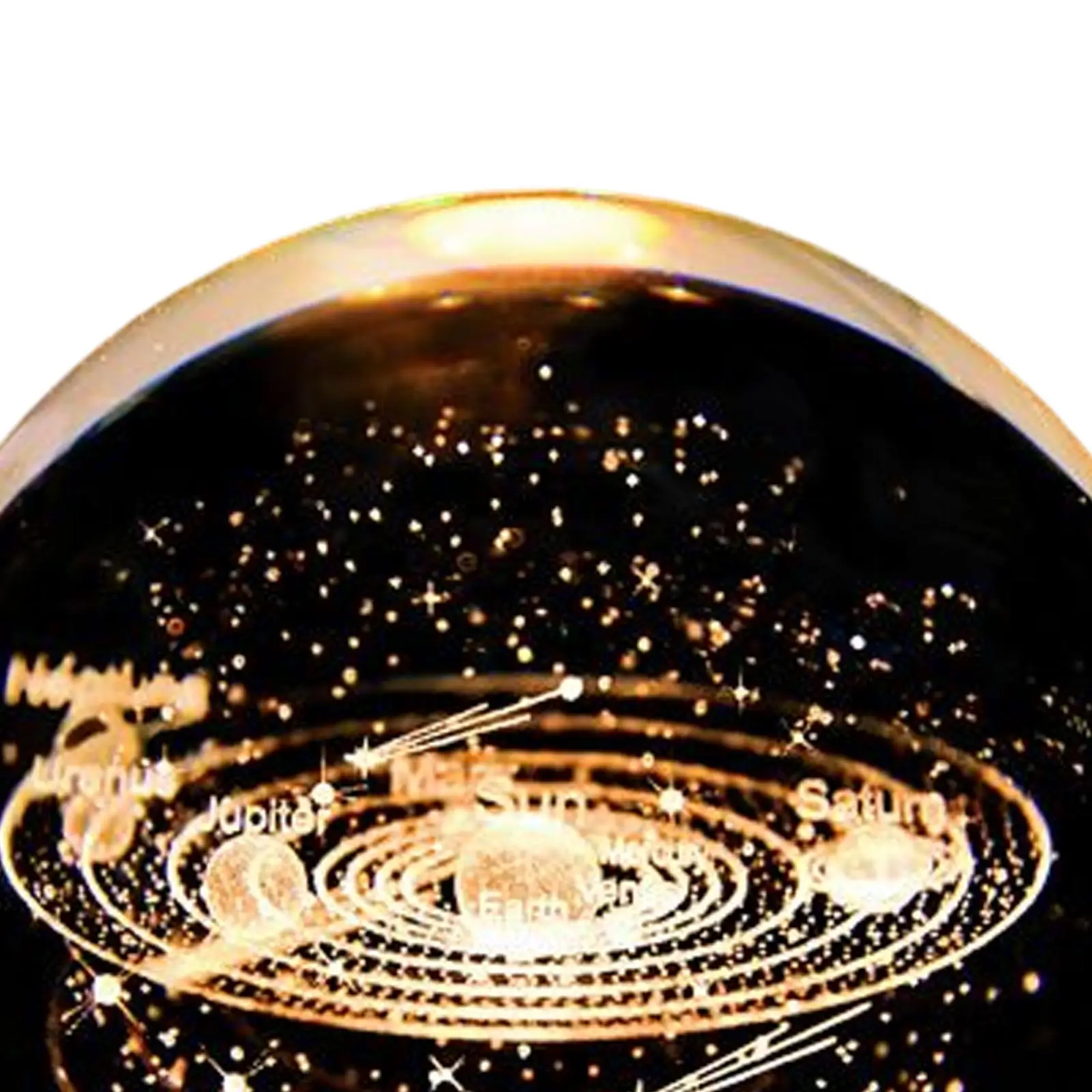 Boule de verre veilleuse Base en bois ornement 2.4 "lampe de table décorative pour Thanksgiving, anniversaire, salon, chambre à coucher, chevet