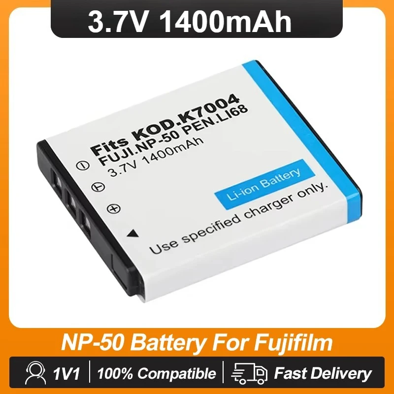 Аккумулятор FNP-50 1400 мАч 3.7В для Fujifilm FinePix F200EXR F75EXR F70EXR F100fd F60fd F50fd XF1 XP100