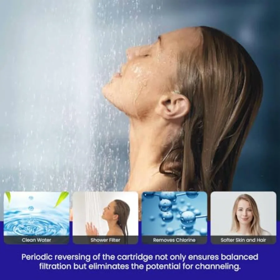 Filtro Doccia con Soffione - Oro - Filtrazione Avanzata Multistadio per Acqua Più Pulita - Rimuove Cloro e Impurità Pesanti