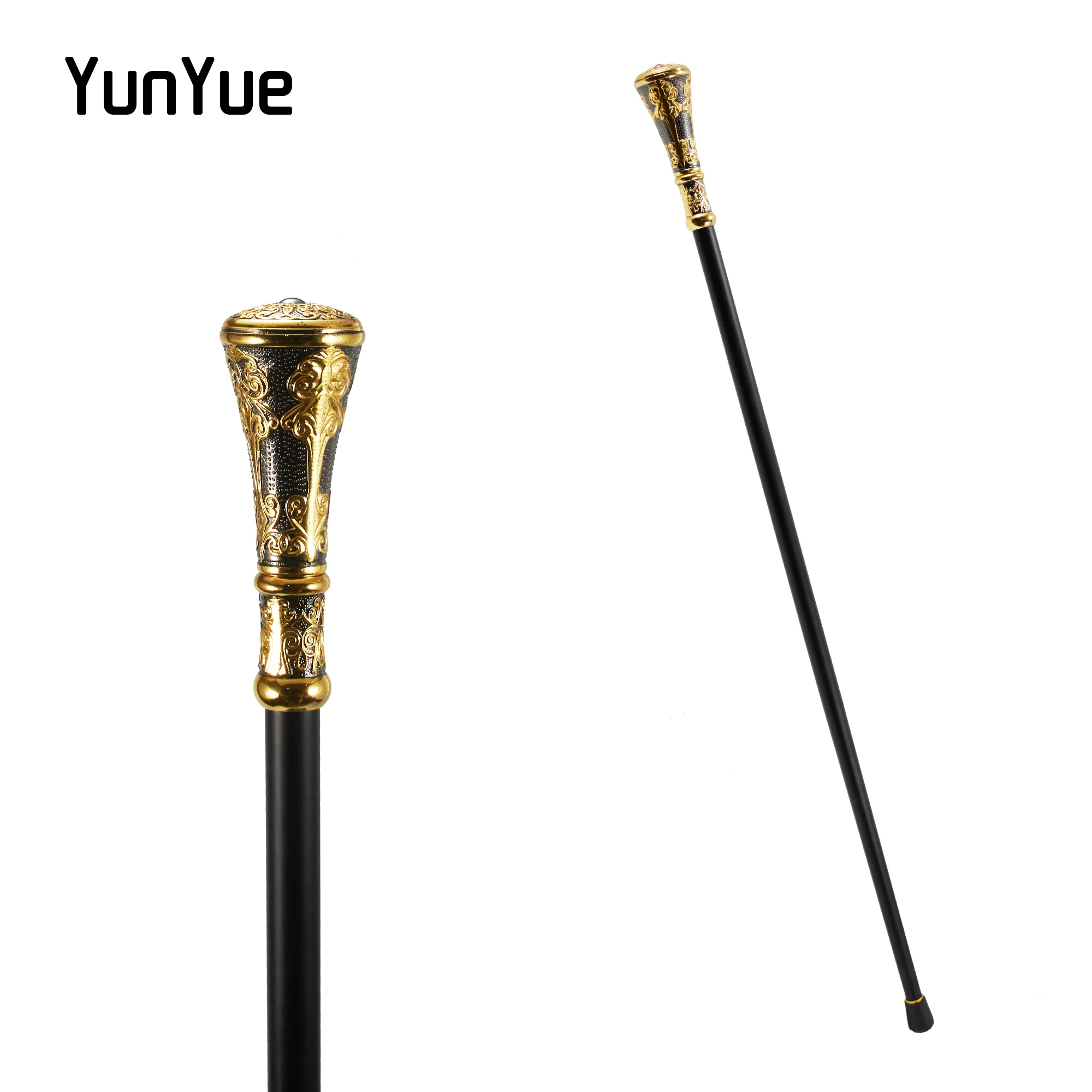 الذهب الأسود المشارب جولة المعادن المشي قصب شهم مجموعات أزياء أنيقة عصا للمشي التصوير الدعائم حزب الصولجان