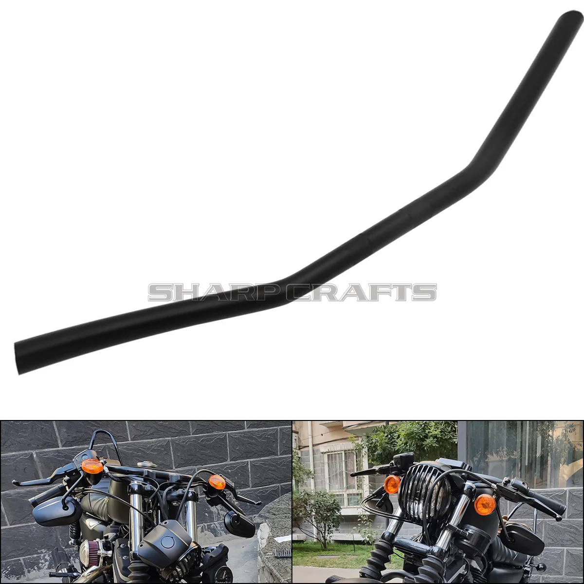 Motorcycle Drag Straight Bar Handlebar Handle Dimpled For Harley Sportster XL883 XL1200 X48 Dany Softail Fat Bob Boy FLST FXST