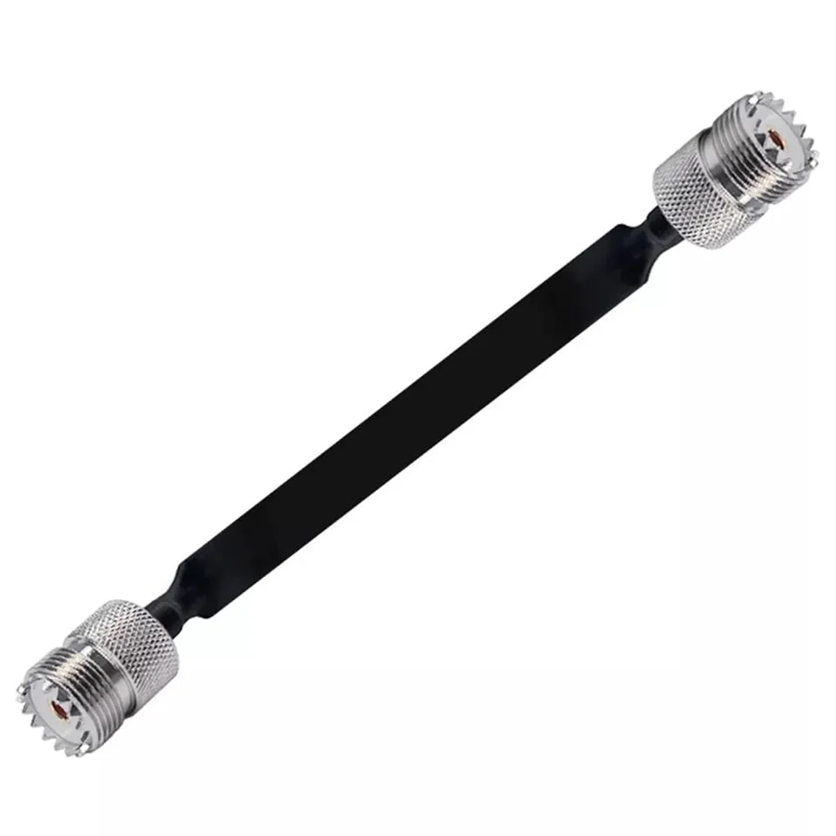 뜨거운 판매 2 팩 40cm RF 동축 케이블 창/도어 패스 플랫 케이블, SO239 UHF 암-UHF 암, 50 Ohm
