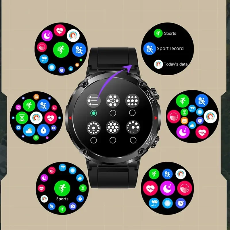 LIGE New 600mAh Battery Watch For Men Smart Watch In 2024 Bluetooth Call Smartwatch Fitness Sports Clock 1.6 Inch HD Screen