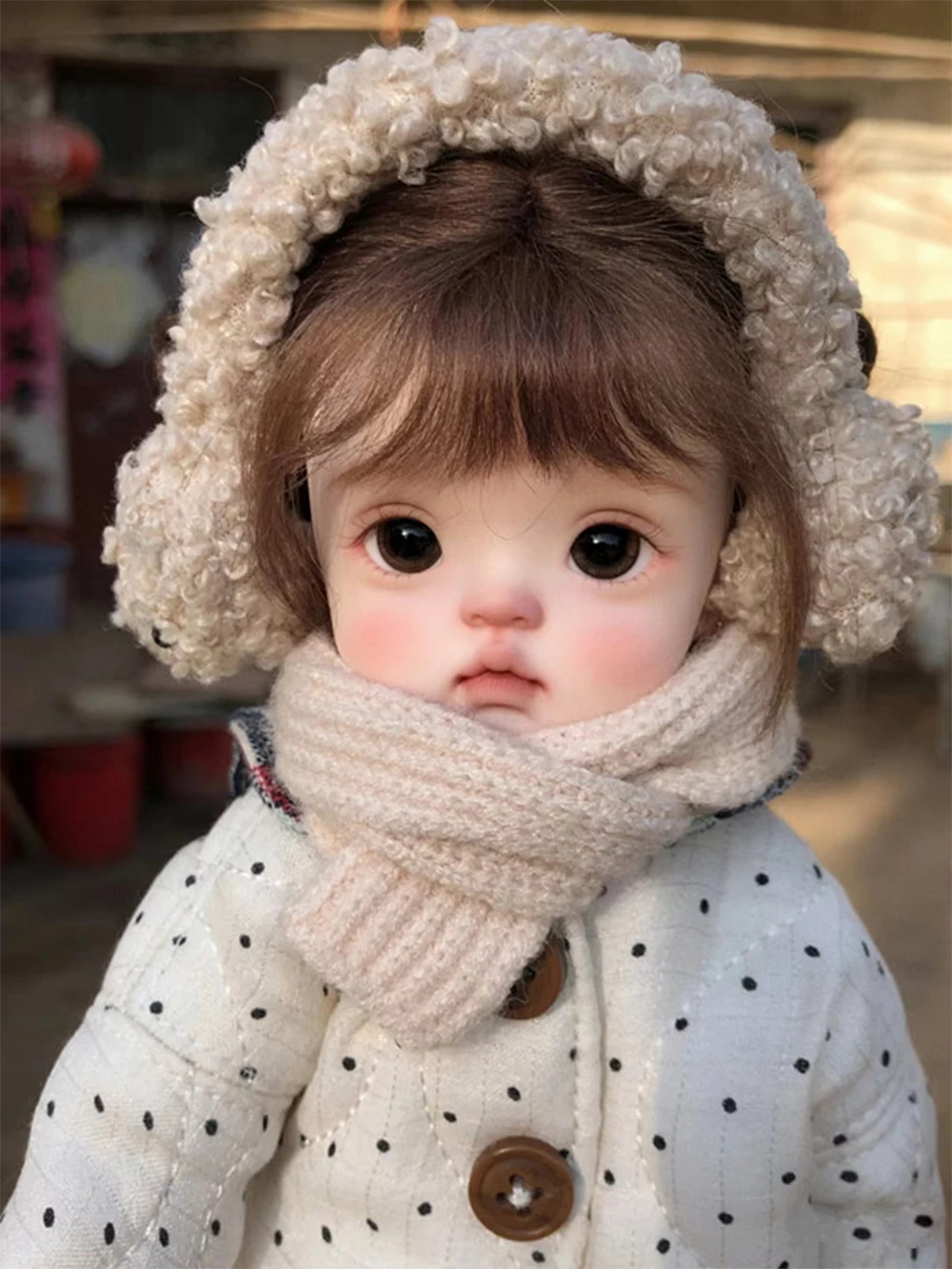 

New Q baby BJD1/6 Qianqian resin toy model humanoid doll birthday gift diy cosmetics in stock free shipping