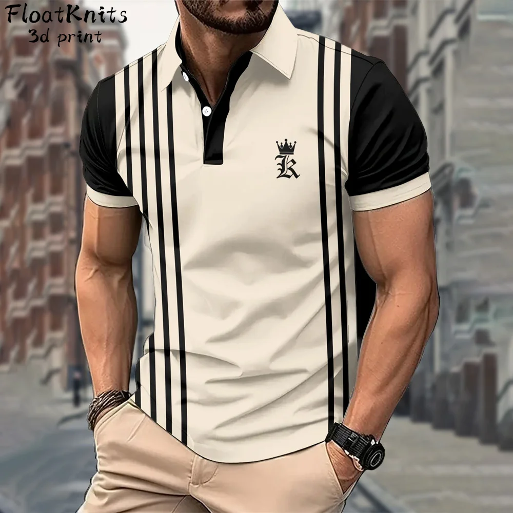 

Business Graphic T Shirts Summer Polo Shirts for Men Men's Short Sleeve Tee Simple Men T-Shirt Fashion Lapel T-Shirts for Men