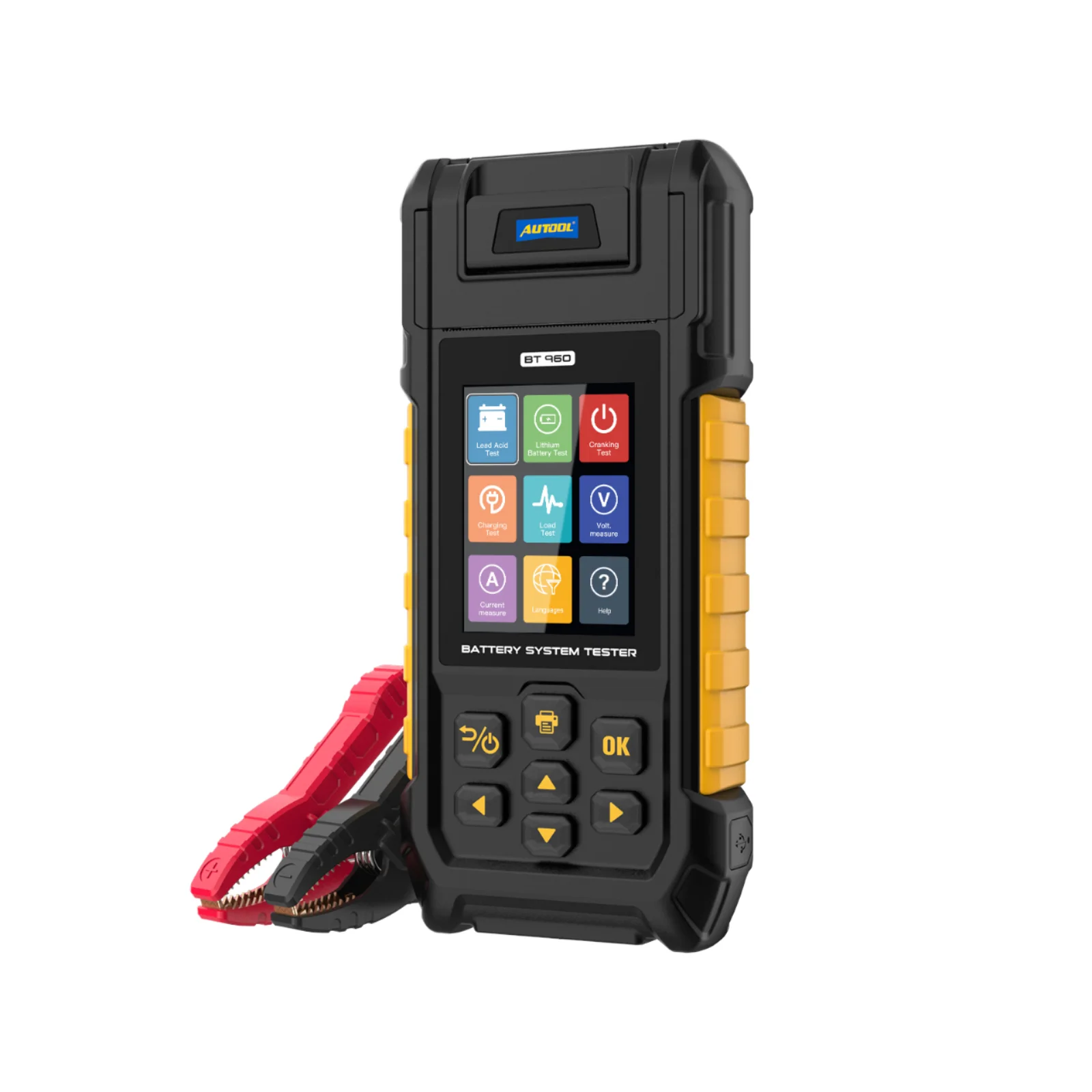 AUTOOL Digital Battery Analyzer Tester BT960 Lithium Battery 1.5-15 V Internal Resistance Load Capacity LCD Display USB/WiFi