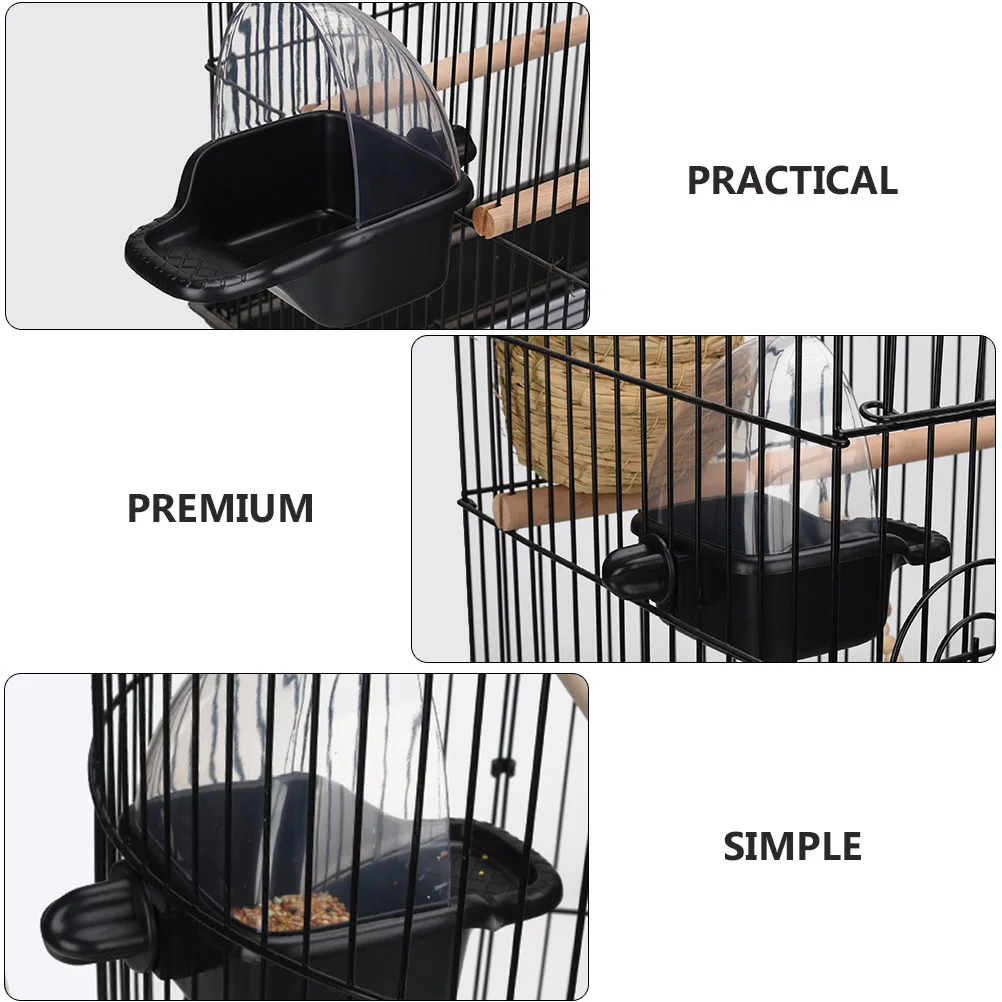

1Pcs Leakproof Food Basin Simple Design Parrot Feeder Anti-Splashing Bird Bathing Tub Suitable for Small Birds