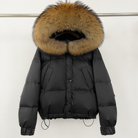 OFTBUY New Autumn Winter Female Parkas White Duck Down Jacket Women Warm Fox Fur Puffer Coat Hooded Real Raccoon Fur Outerwears