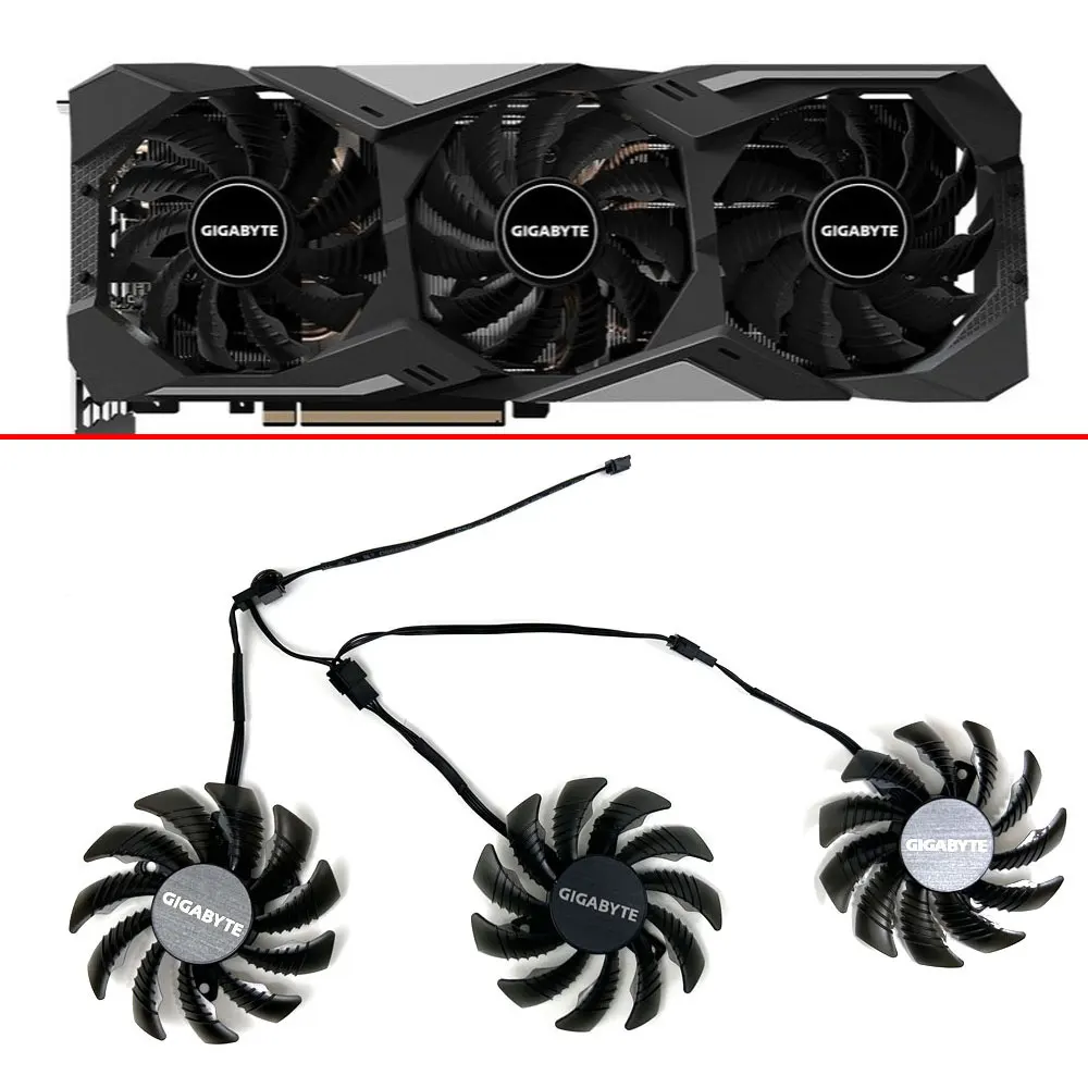 75MM 4PIN PLD08010S12HH T128010SU GTX 1660 wentylator chłodzący do Gigabyte GeForce GTX 1660 SUPER AORUS 6G RTX 2060 RTX 3060 RTX 3070