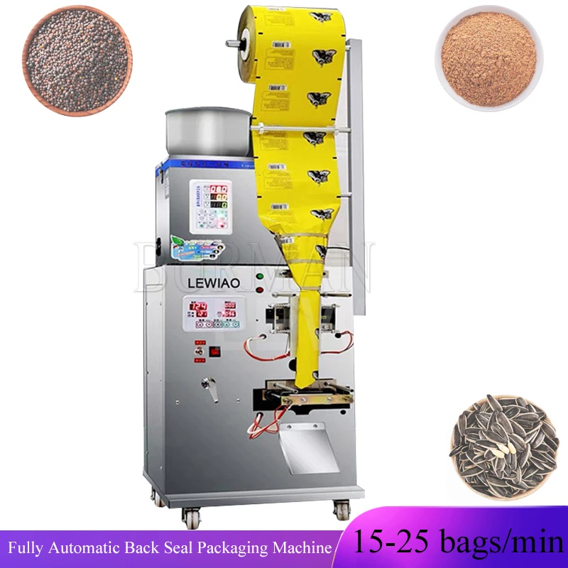 

Fully Automatic Back Seal Packing Machine Sealer Granules Powder Quantitative Bag Making Equipment