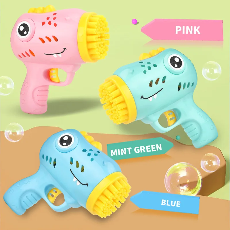 Nieuwe 36 Gaten Dinosaurus Bubble Machinegeweer Speelgoed Voor Kidssoapbubblemachinegunstoyschildrengift Zonder Batterij En Bubbelwater
