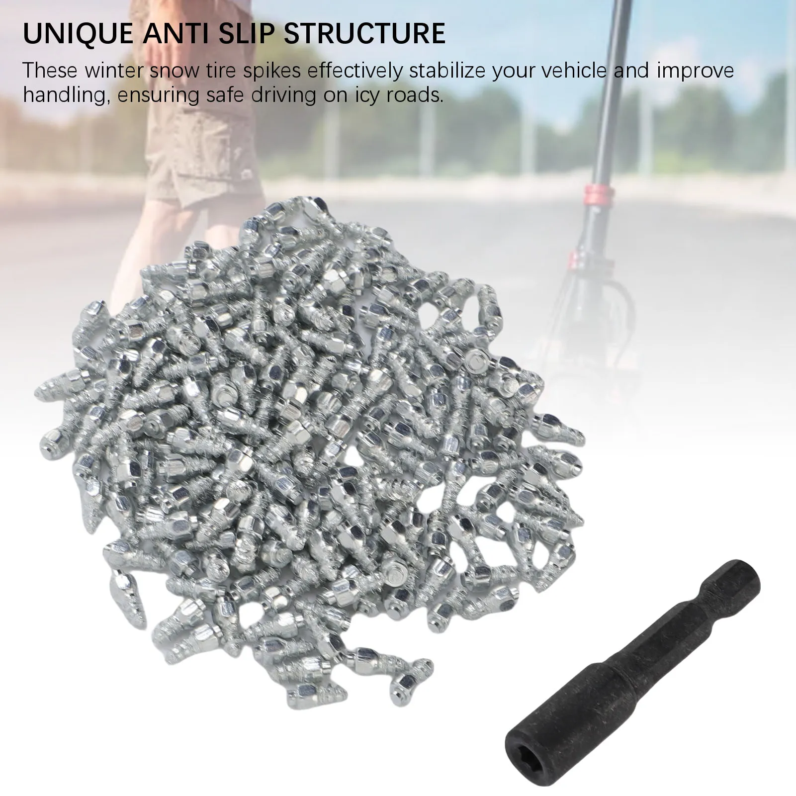 200Pcs Universal Anti-Slip Screws Winter Car Tire Stud Nails Auto Motorcycle Truck Off-road Snow Tyre Steel Cleats Tire Ice Stud