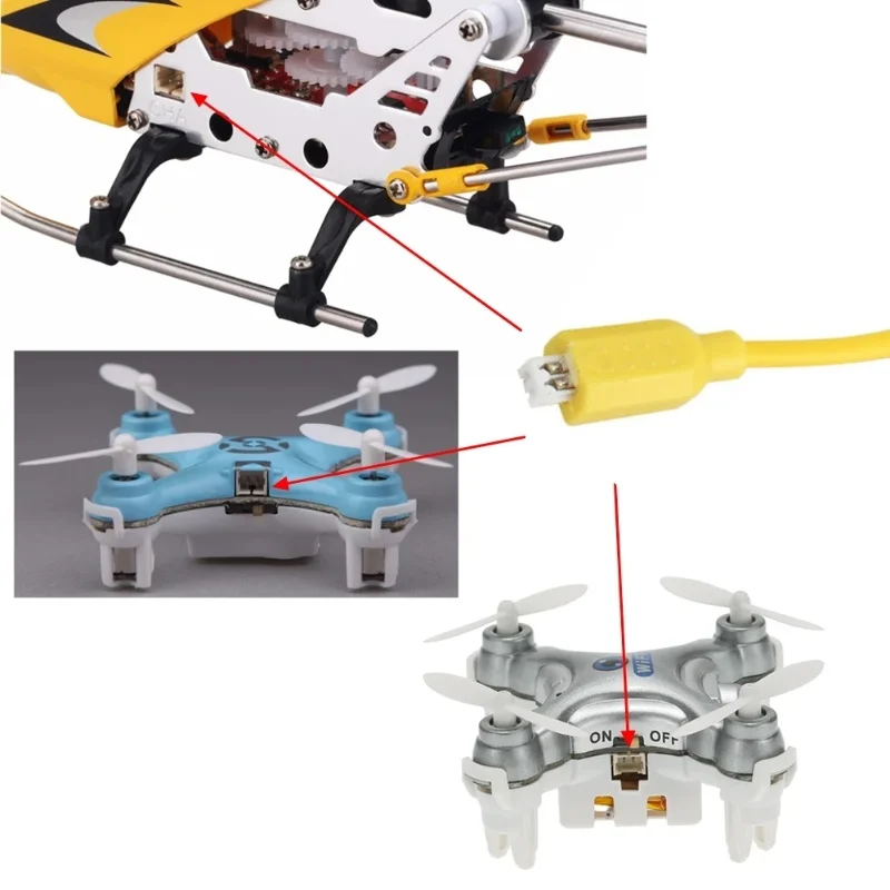 Minibateria przewód kabel do ładowarki USB 3.7V dla Syma S107G S102G S108G S109G S111G S026G W25 helikopter RC Cheerson CX10 Quadcopter