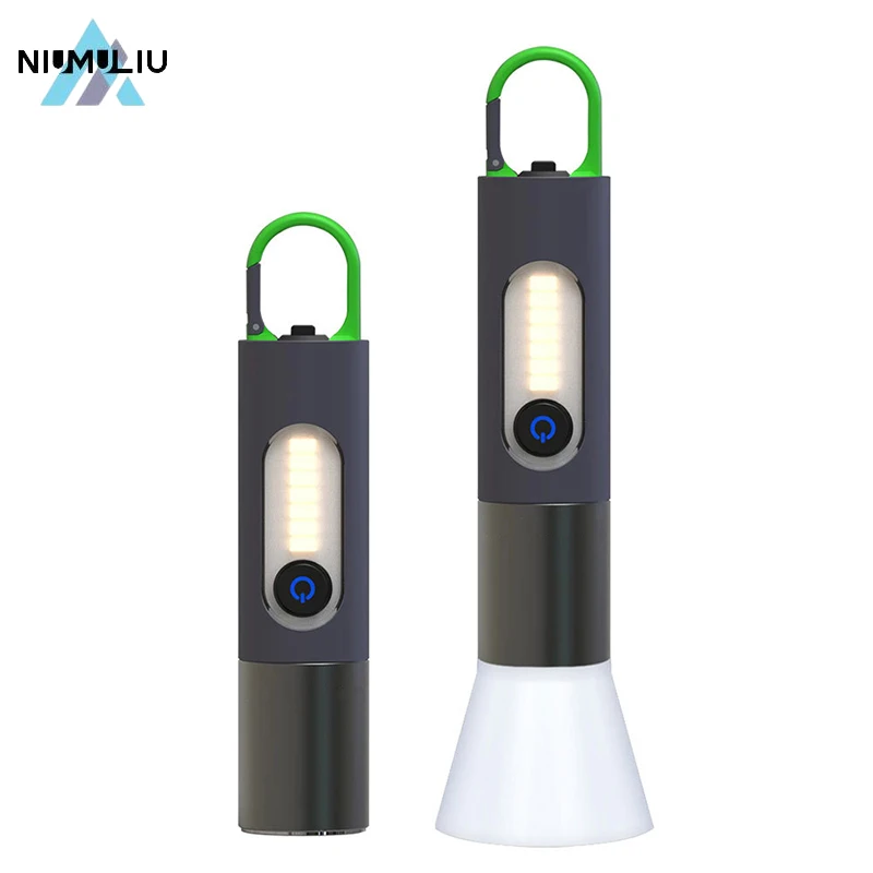 

C2 XHP50 Keychain Lamp EDC Flashlight LED Outdoor Emergency Camping Fishing Multi-function USB Rechargeable Strong Light Torch