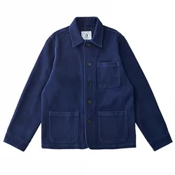 High Quality Amekaji Style Men's Vintage Plant Blue Dyed Jacket Jacket