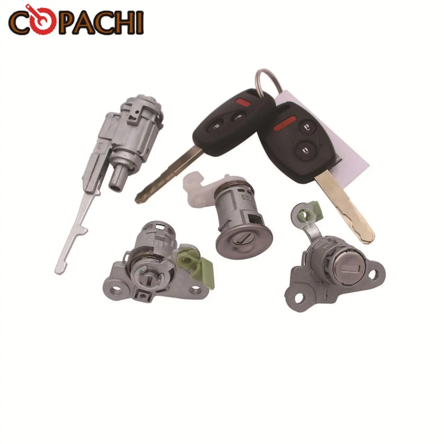 

4Pcs Ignition Cylinder and Door Lock Set with Remote key Shell 72145-SAA-G02 72185-SLN-A01 72145SAAG02 for Honda Fit 04-08