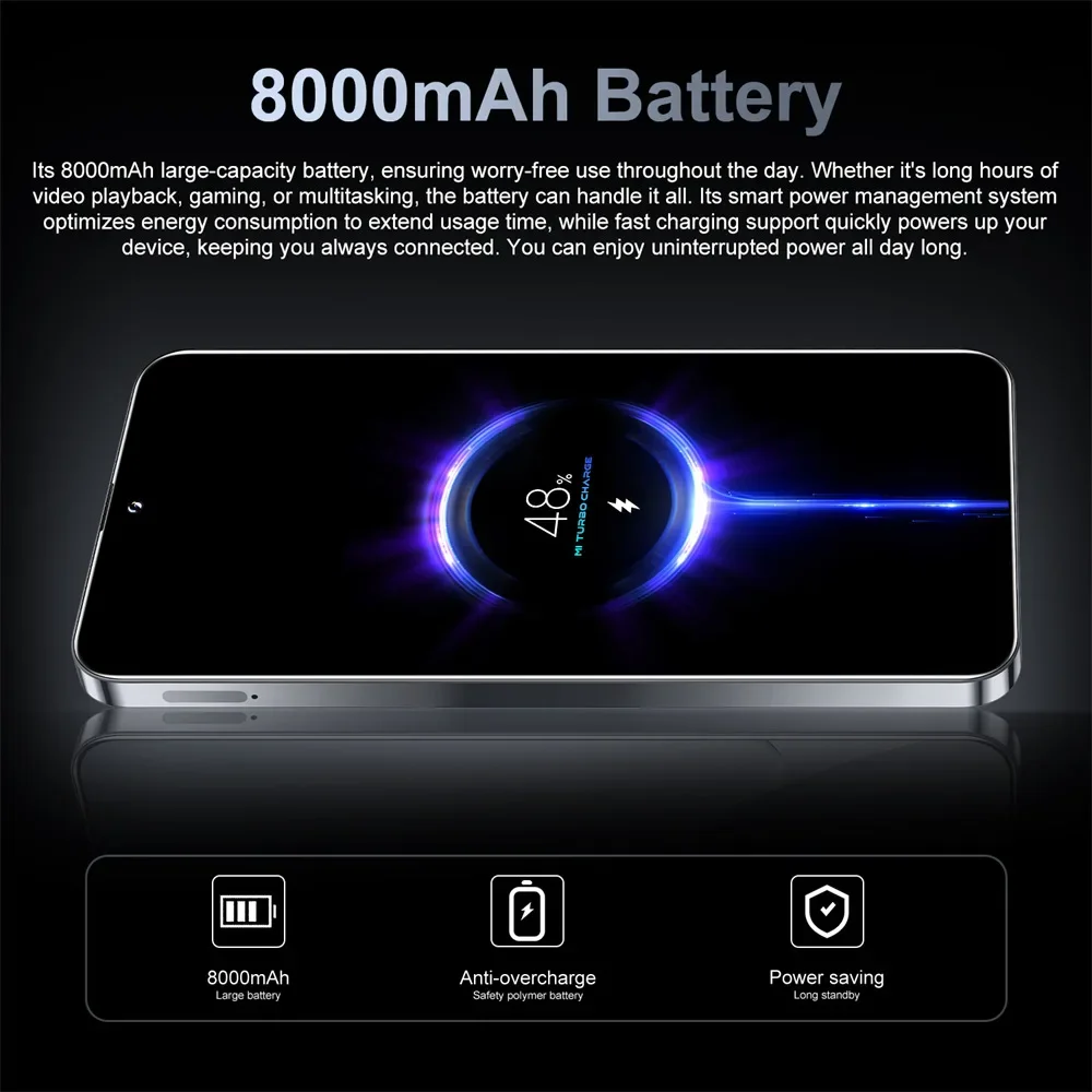 جديد 14T Pro الهاتف الذكي الأصلي 7.3 بوصة هاتف محمول 8000mAh أندرويد 4G 5G بطاقة SIM المزدوج الهواتف المحمولة النسخة العالمية الهواتف المحمولة