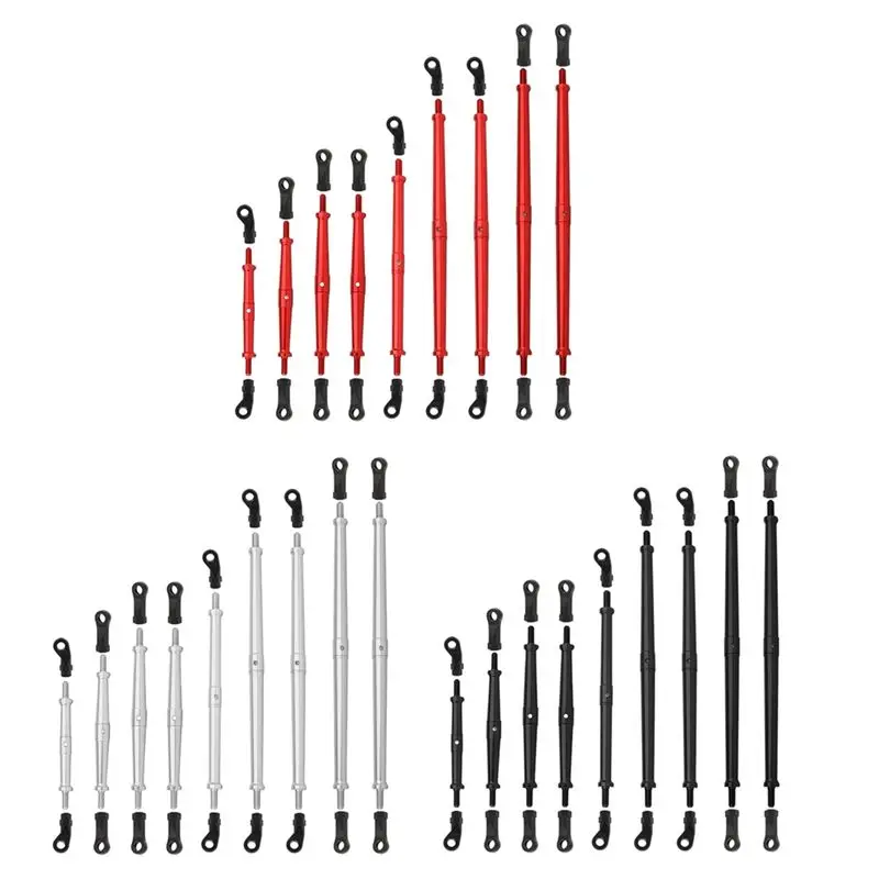 

Component 9Pcs Metal Suspension Link Rod Chassis Link Set for Axial SCX10 III JT Gladiator 1/10 RC Crawler Car Upgrade Parts,1
