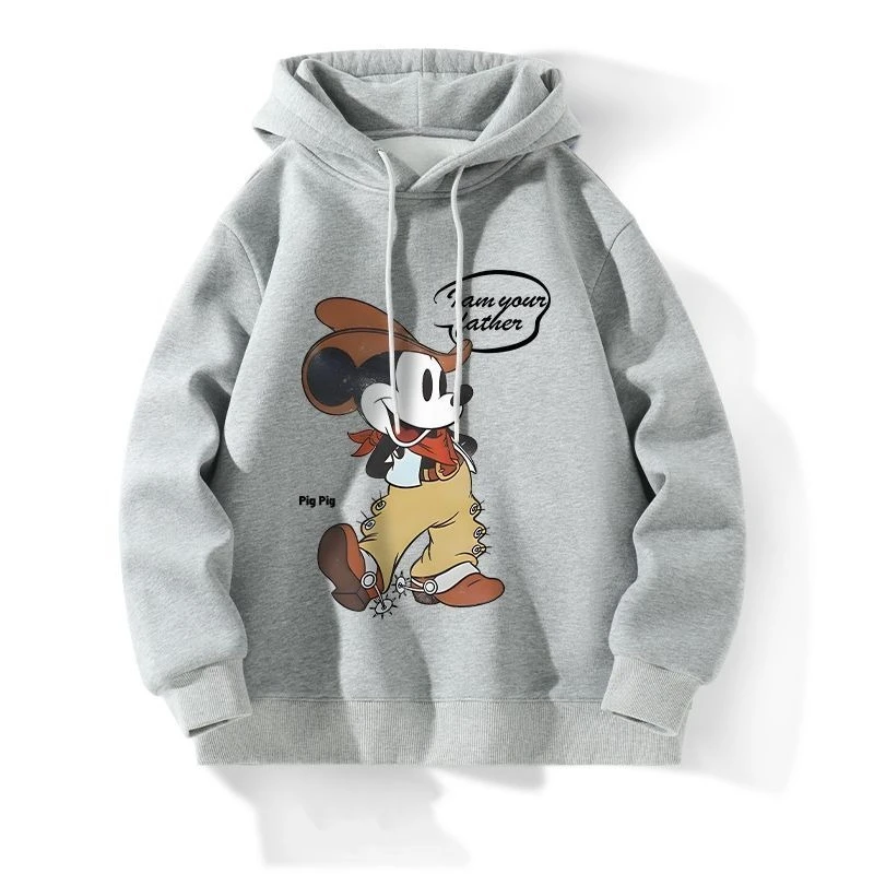 

Новая толстовка с принтом Микки Мауса, большая удобная уличная одежда свободного покроя, забавный пуловер в стиле Харадзюку с героями мультфильмов