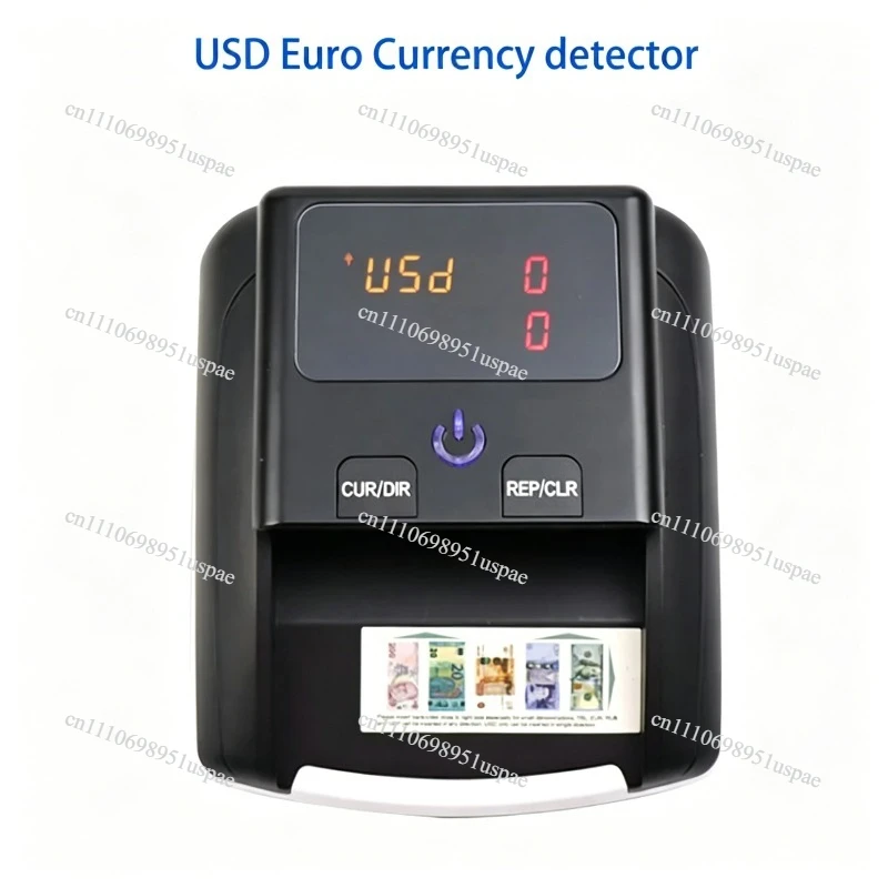 Portable Mini Money Counter Counterfeit Bill Detector Automatic Money Detection By UV MG IR Image for EURO USD For Shops