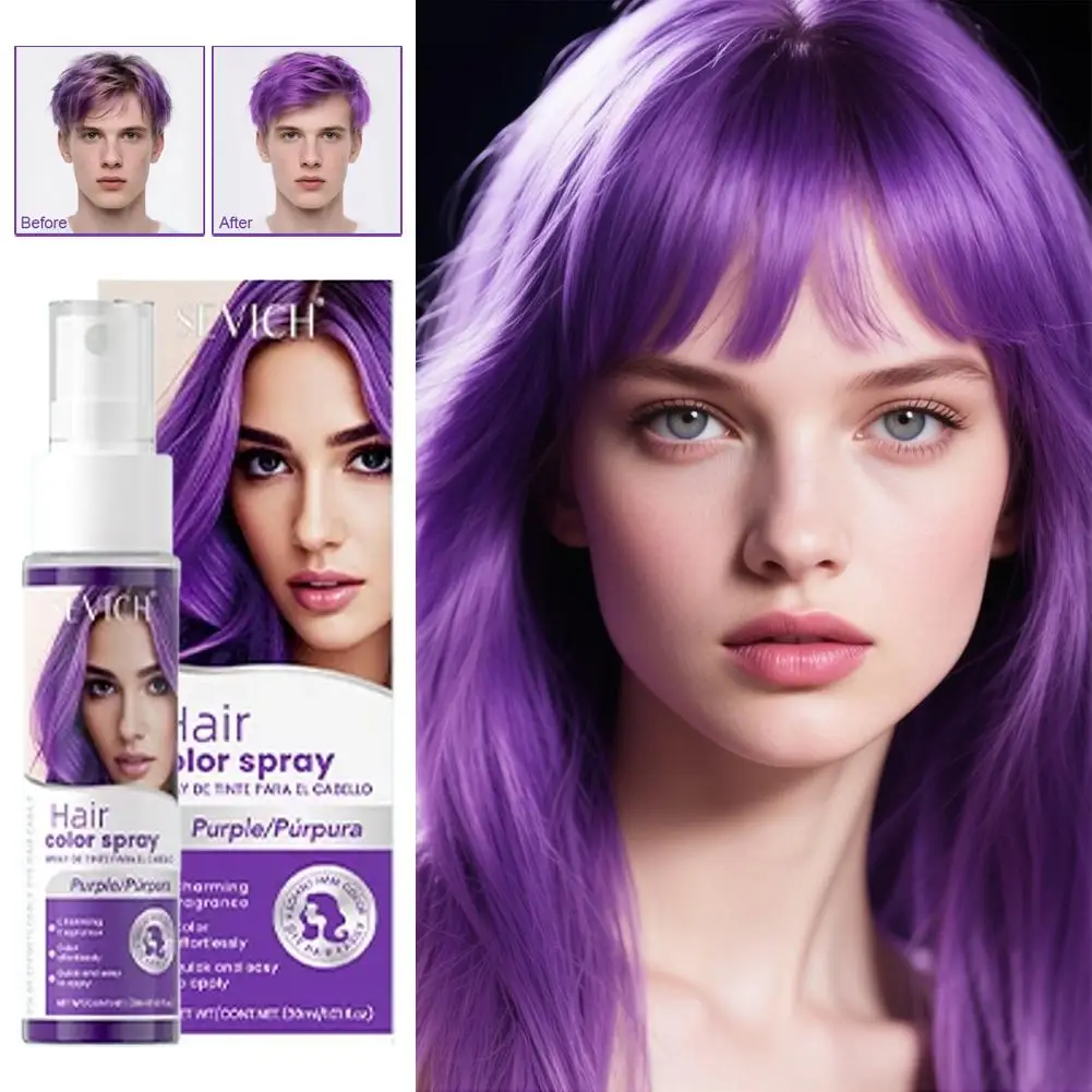 8Colors Hair Color Spray Temporary One-Time Hair Dye Spray DIY Hair Colour Wax Salon Hair Styling Gel