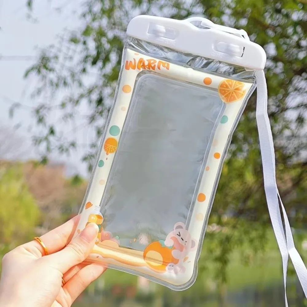 Touch Screen Compatible Waterproof Phone Bag Transparent Airbag Protection Waterproof Phone Case Dust Seal Cartoon