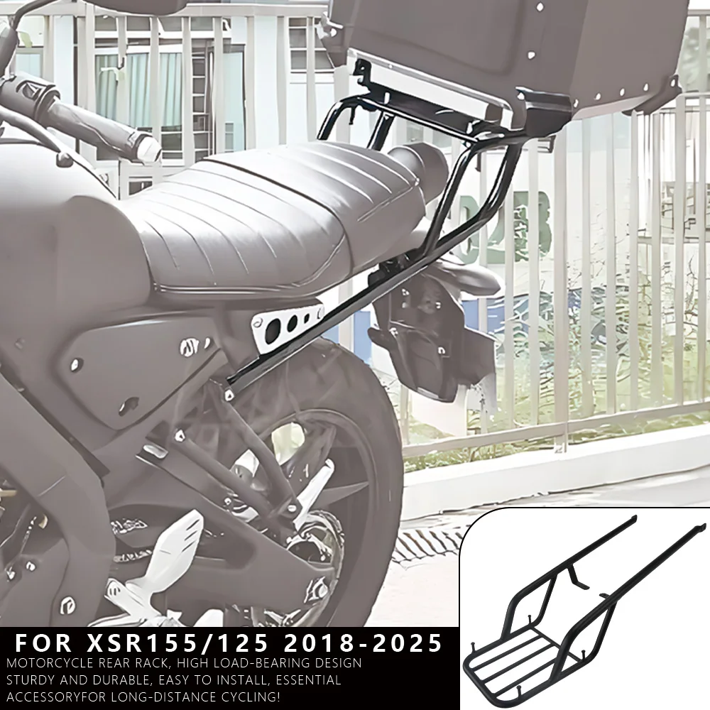 

MTKRACING For YAMAHA XSR155 XSR125 2018-2025 Motorcycle Accessories Rear Luggage Rack Cargo Holder Top Box Carrier Shelf Bracket