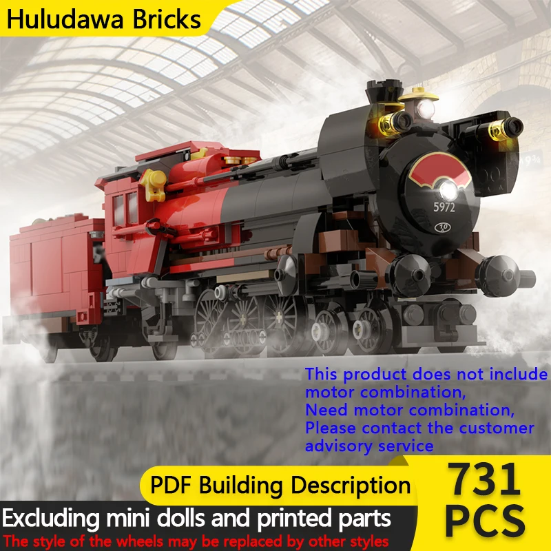 

Модель городской автомобиль MOC, строительные кирпичи, железная дорога, пассажирский паровоз, модульная технология, детские праздничные подарки, сборка игрушек, костюм