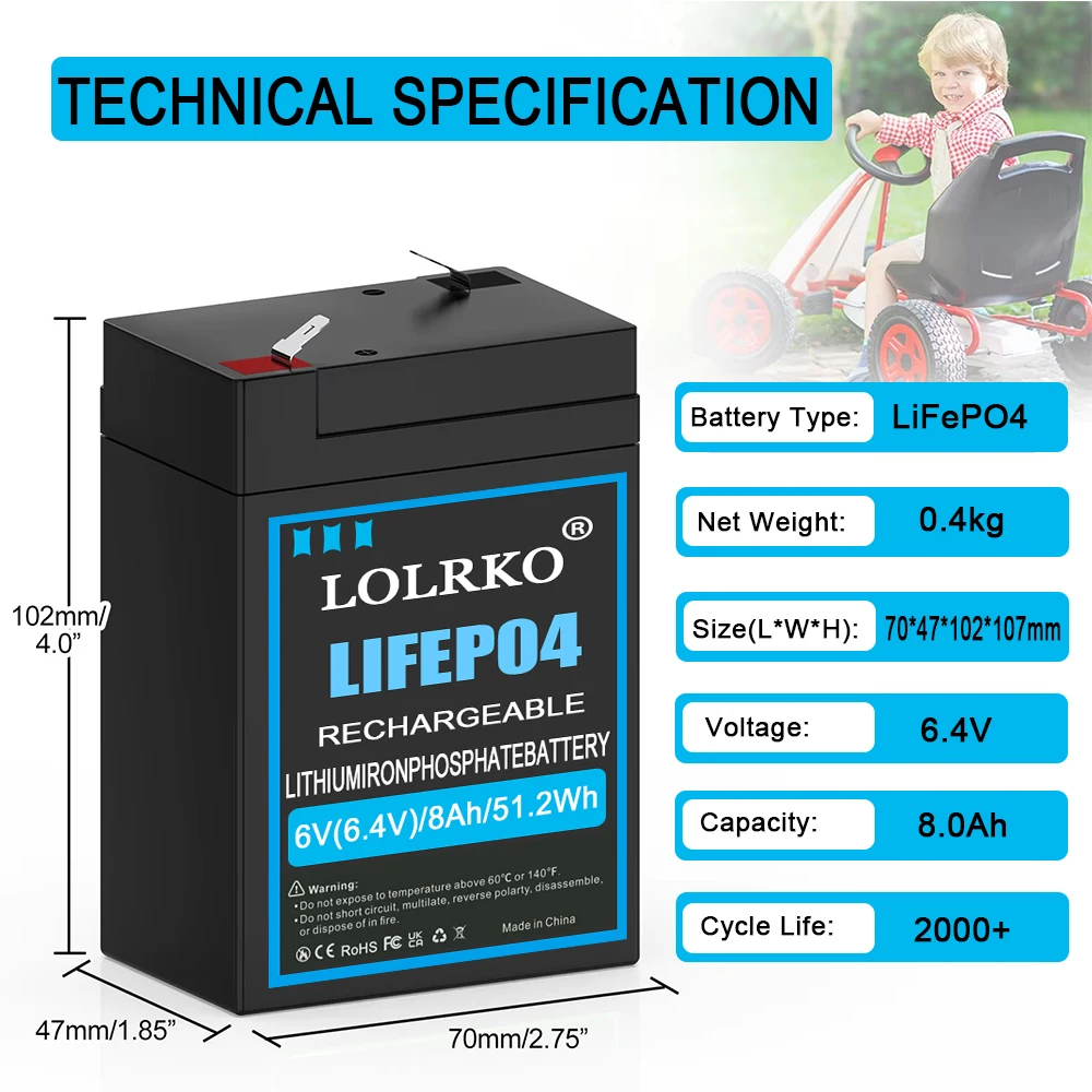 6V 8Ah 6V 20Ah/15Ah LiFePO4 Ba - Fish Finder 评论和价格