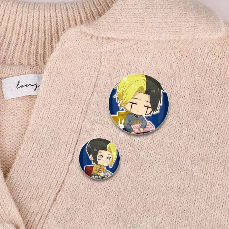 Mashle Magic and Muscles Enamel Pins Anime Brooches Mash Burnedead Lance Crown Cartoon Badge Backpack Jewelry Accessories Gift