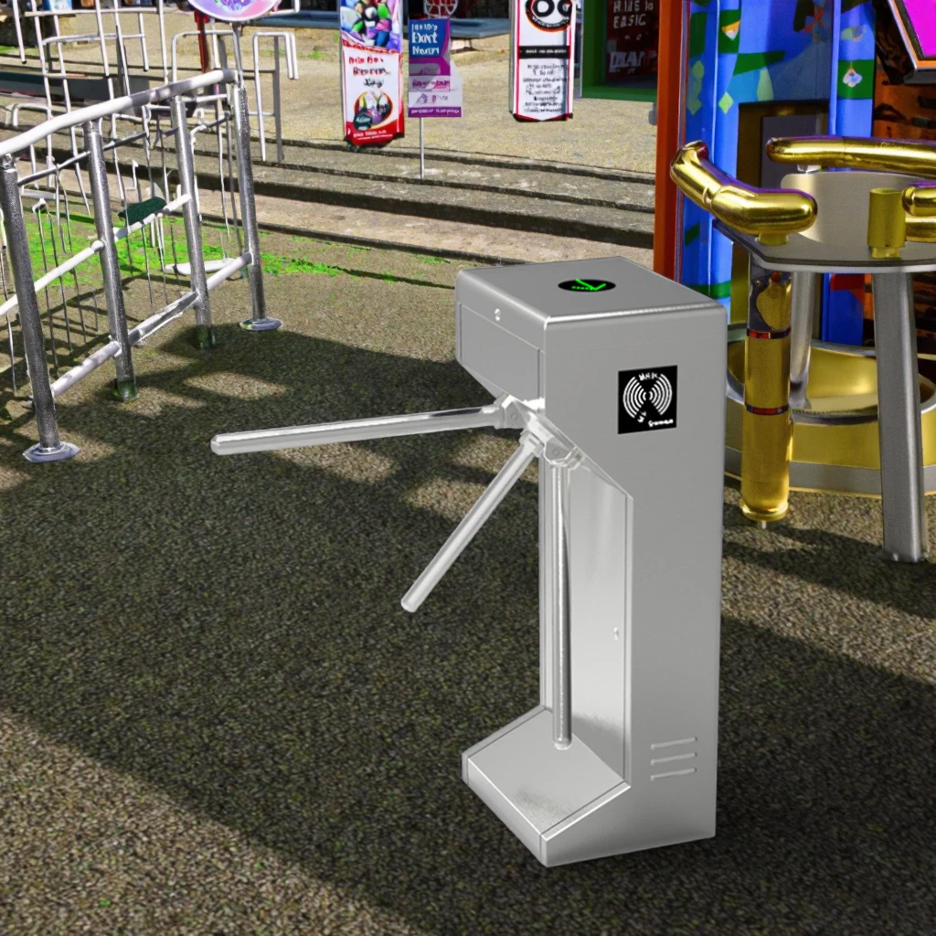 Portão do tripé com sistema do bilhete para o torniquete do torniquete do parque de diversões com controle de acesso do código QR