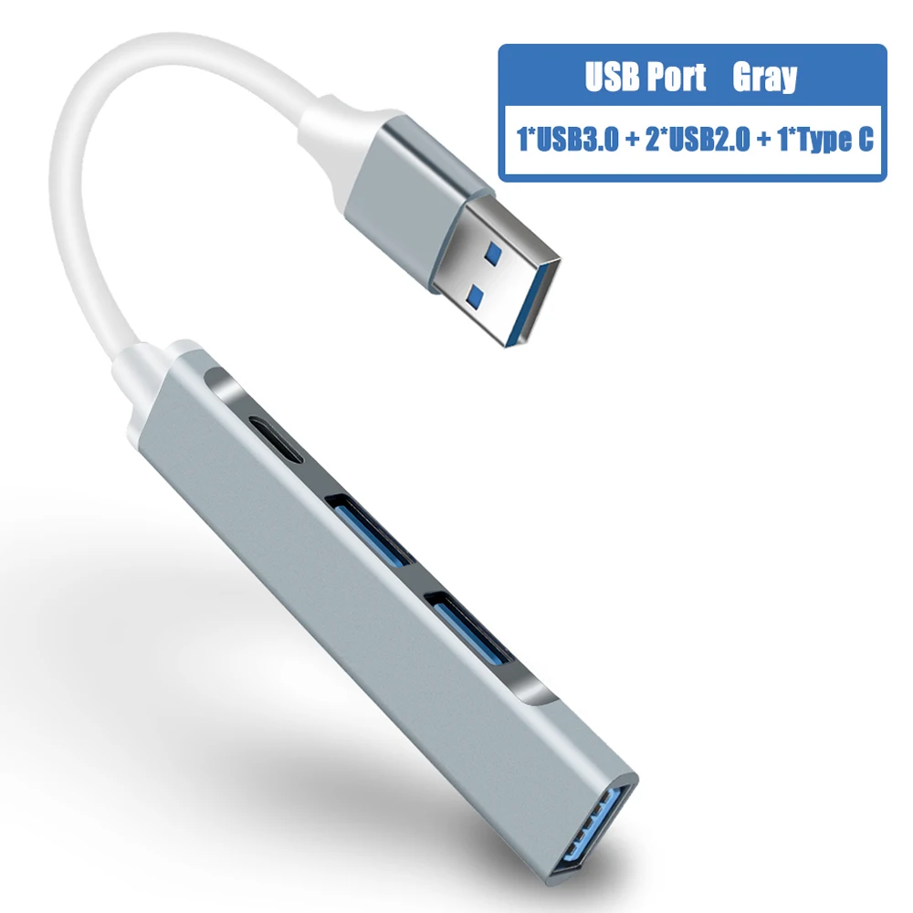 High Speed 4 Port USB 3.0 Hub USB Hub Type C Splitter 5Gbps For PC Computer Accessories Multiport HUB 4 USB 3.0 2.0 Ports For PC