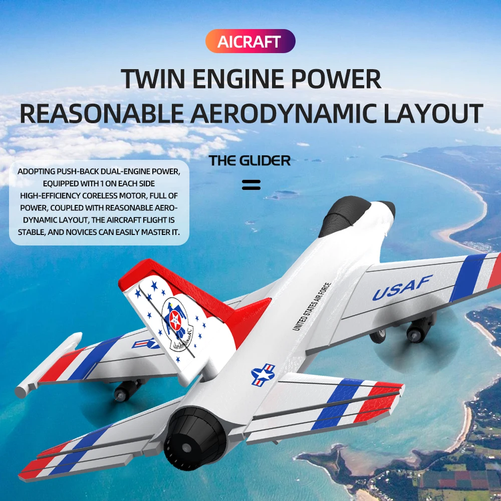 F16 Foam RC Airplane 2/3 Channels Remote Control Aircraft 2.4G Radio Control Stunt Glider RC Fighter Plane Toys for Children Boy