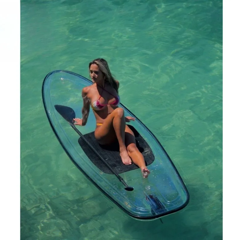 Transparent skateboard paddle board Internet celebrity crystal paddle board scenic lake reservoir ocean